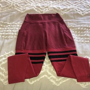 Bombshell maroon knee high stocking